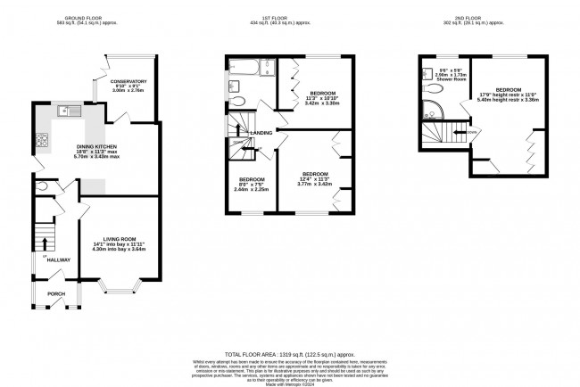 Floorplan for Fountains Road, Bramhall, sk7