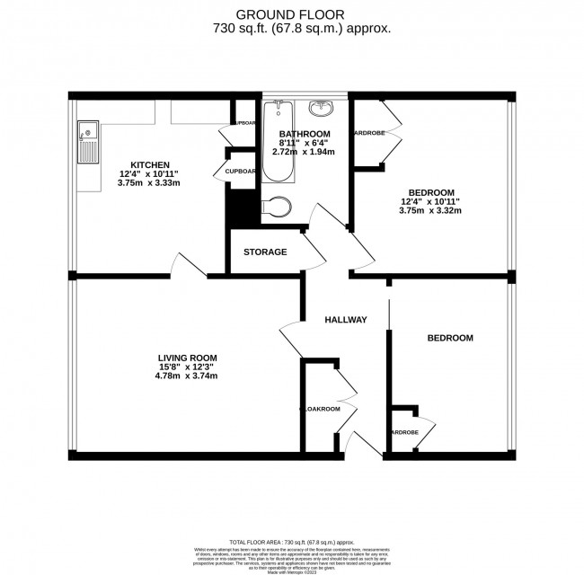 Floorplan for Rossall Court, Bramhall, sk7