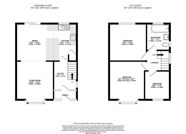 Floorplan for Radnormere Drive, Cheadle Hulme, sk8