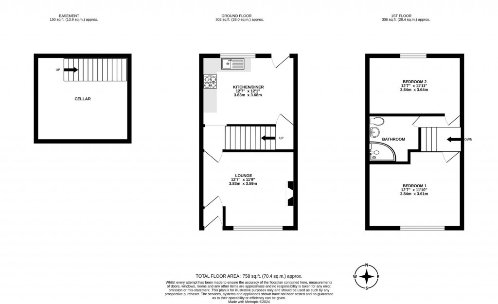 Floorplans For Russell Street, Stockport, SK2