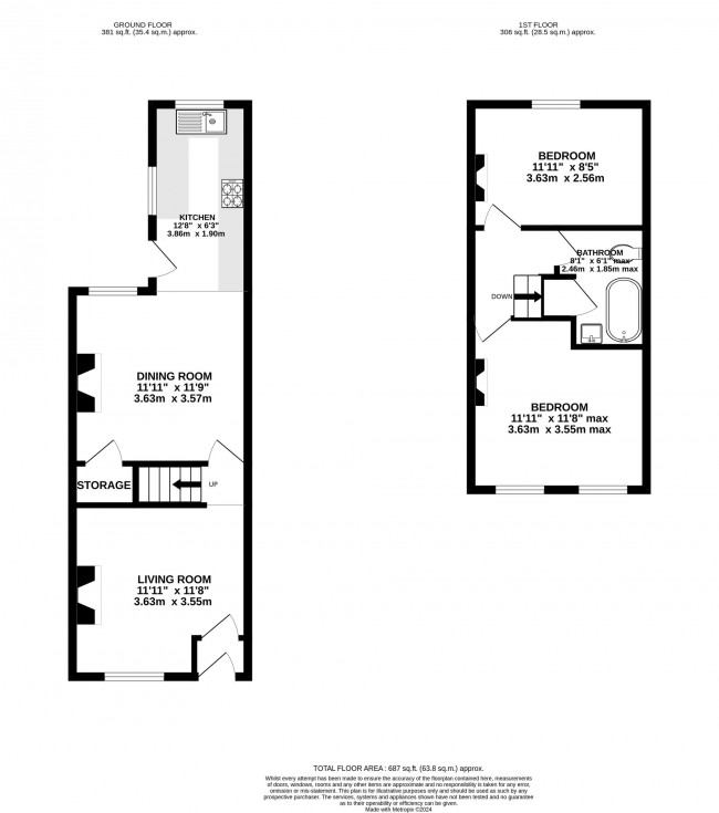 Floorplan for Westwood Road, Stockport, sk2