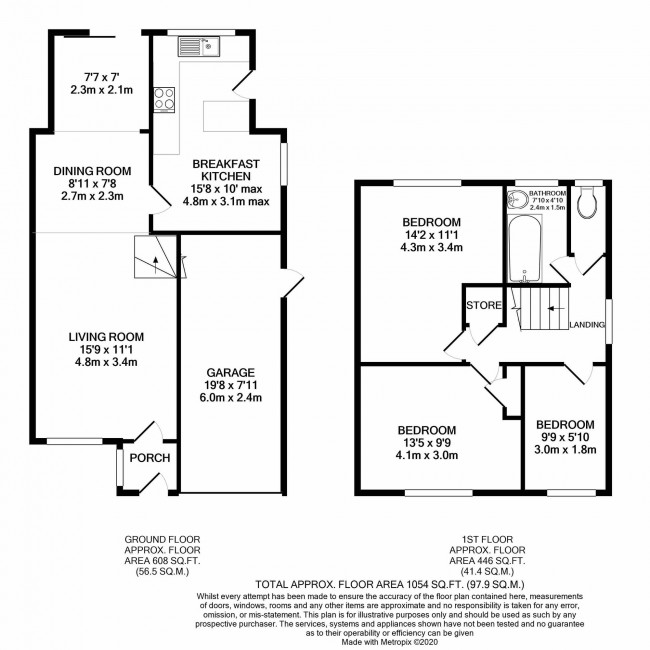 Floorplan for Glastonbury Avenue, Cheadle Hulme, sk8